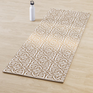 Tapis De Yoga motif arabe or