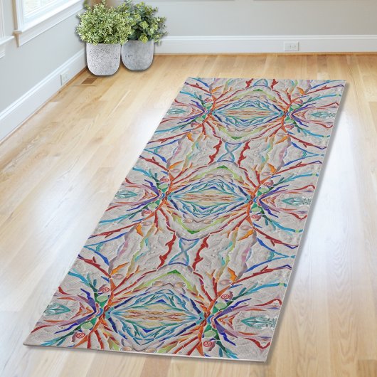 Tapis De Yoga Motif arc-en-ciel