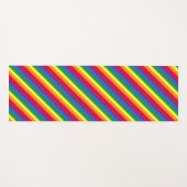 Tapis De Yoga Motif arc-en-ciel diagonal (Devant (Horizontal))