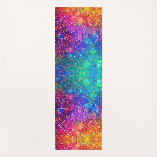 Tapis De Yoga Motif arc-en-ciel en verre tendu (Devant)