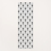 Tapis De Yoga Motif art déco noir et blanc (Devant)