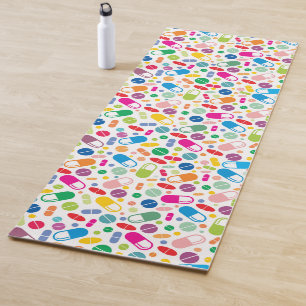 Tapis De Yoga Motif au néon coloré de drogue
