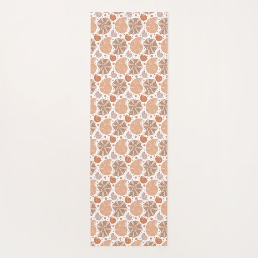 Tapis De Yoga Motif avec coquillages de dessins animés à l'ornem (Dos)