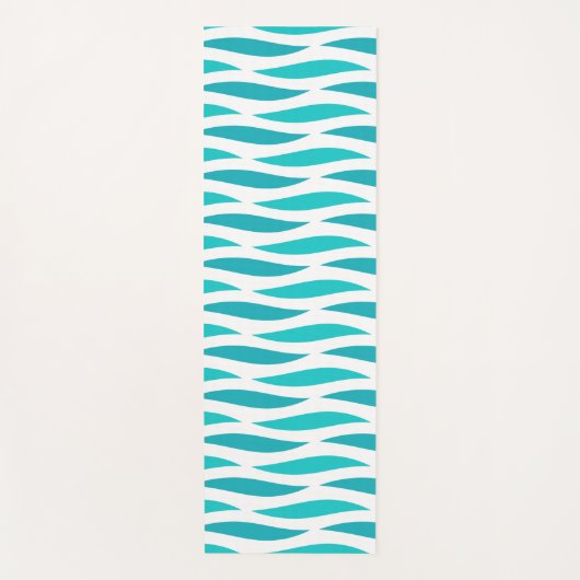 Tapis De Yoga Motif bleu des vagues (Devant)