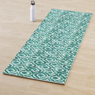 Tapis De Yoga Motif bleu vert IV