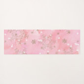 Tapis De Yoga Motif Boho de Noël rose (Dos (Horizontal))