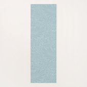 Tapis De Yoga Motif botanique bleu boho (Dos)