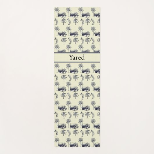 Tapis De Yoga Motif botanique du Nil, coutume (Devant)