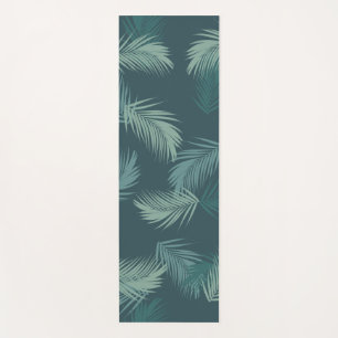 Tapis De Yoga Motif Camouflage Feuille turquoise