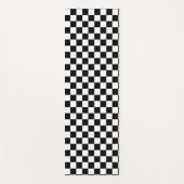 Tapis De Yoga Motif Checkered noir et blanc (Devant)