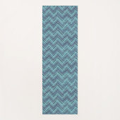 Tapis De Yoga Motif chevron bleu (Devant)