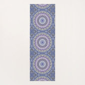 Tapis De Yoga Motif circulaire géométrique Mandala bleu et viole (Dos)