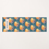 Tapis De Yoga Motif Citrouille d'aquarelle orange (Devant (Horizontal))