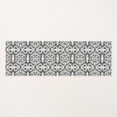 Tapis De Yoga Motif Cool noir et blanc rustique (Devant (Horizontal))