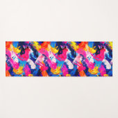 Tapis De Yoga motif coups de pinceaux (Devant (Horizontal))