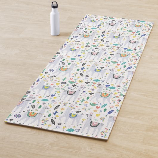 Tapis De Yoga Motif d'alpaga de griffonnage (En situation)