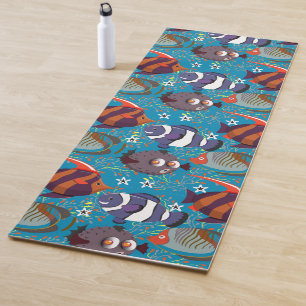 Tapis De Yoga Motif d'animaux aquatiques vie sous-marine océan