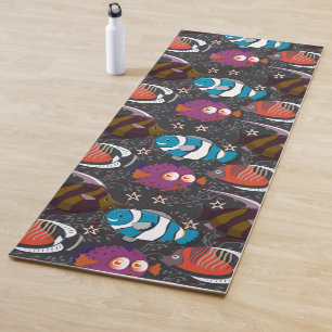 Tapis De Yoga Motif d'animaux aquatiques vie sous-marine océan