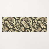 Tapis De Yoga Motif d'antiquités Brown Fleur (Devant (Horizontal))