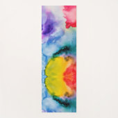 Tapis De Yoga Motif d'aquarelle arc-en-ciel dynamique (Devant)
