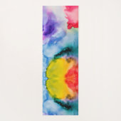 Tapis De Yoga Motif d'aquarelle arc-en-ciel dynamique (Dos)
