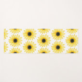 Tapis De Yoga Motif d'aquarelle de tournesol jaune (Devant (Horizontal))
