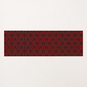 Tapis De Yoga Motif d'art abstrait rouge noir (Dos (Horizontal))