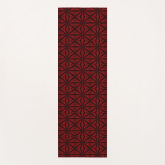Tapis De Yoga Motif d'art abstrait rouge noir (Devant)