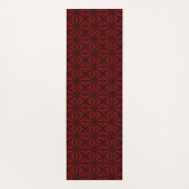 Tapis De Yoga Motif d'art abstrait rouge noir (Dos)