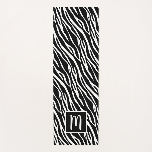 Tapis De Yoga Motif d'art Monogram Cute Zebra Stripes (Devant)
