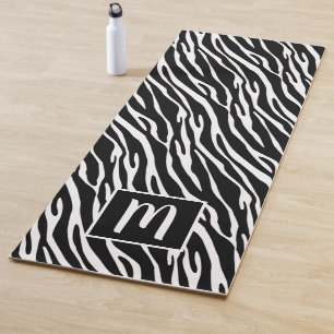 Tapis De Yoga Motif d'art Monogram Cute Zebra Stripes