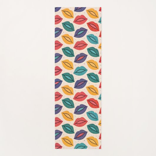 Tapis De Yoga Motif de baiser (Devant)