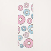Tapis De Yoga Motif de beignes, beignets roses, beignets bleus, (Devant)