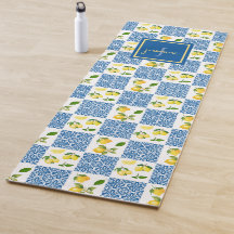 Motif de carreaux de nom de monogramme citron pays