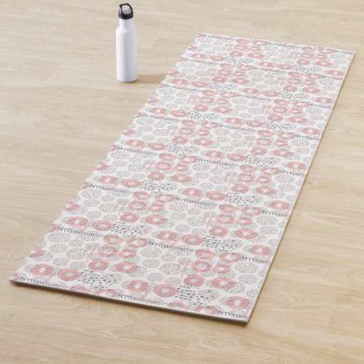 Tapis De Yoga Motif de cercle de point de polka (En situation)