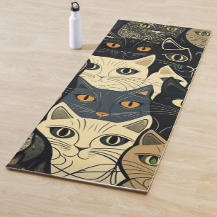 Tapis De Yoga Motif de chat Artsy