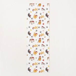Tapis De Yoga Motif de chat de vacances mignon