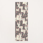 Tapis De Yoga Motif de chats blancs et gris (Devant)
