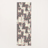 Tapis De Yoga Motif de chats blancs et gris (Dos)