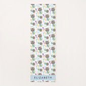 Tapis De Yoga Motif De Chats, Chats Mignons, Chatons, Votre Nom (Devant)