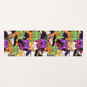 Tapis De Yoga Motif de chats Halloween Kawaii (Dos (Horizontal))