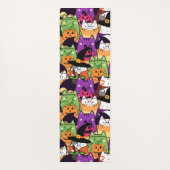 Tapis De Yoga Motif de chats Halloween Kawaii (Dos)