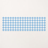 Tapis De Yoga Motif de chèques bleu et blanc (Devant (Horizontal))