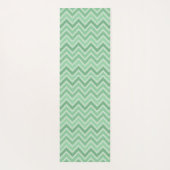 Tapis De Yoga Motif de Chevron Vert Monogrammé (Dos)