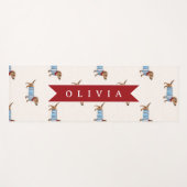 Tapis De Yoga Motif de chien Dachshund mignon et chic personnali (Devant (Horizontal))