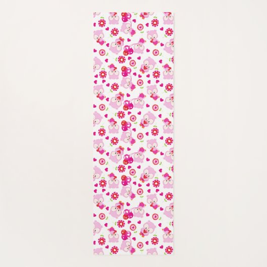Tapis De Yoga Motif De Chouettes, Chouettes Mignonnes, Chouettes (Dos)