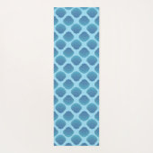Tapis De Yoga Motif de coquillage en mosaïque bleue (Dos)