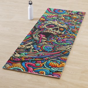 Tapis De Yoga Motif de crâne Zombie