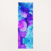Tapis De Yoga Motif de dégradé d'aquarelle violet et bleu (Devant)