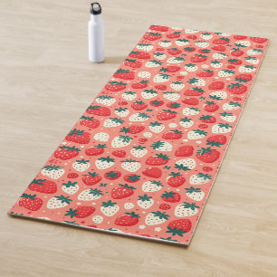Tapis De Yoga Motif de délice aux fraises